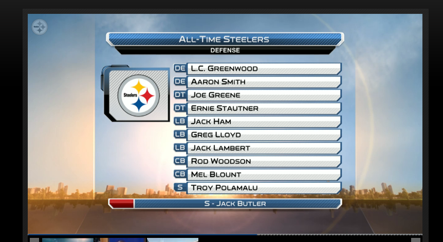 Pittsburgh Steelers All Time Defense Team by NFL Network