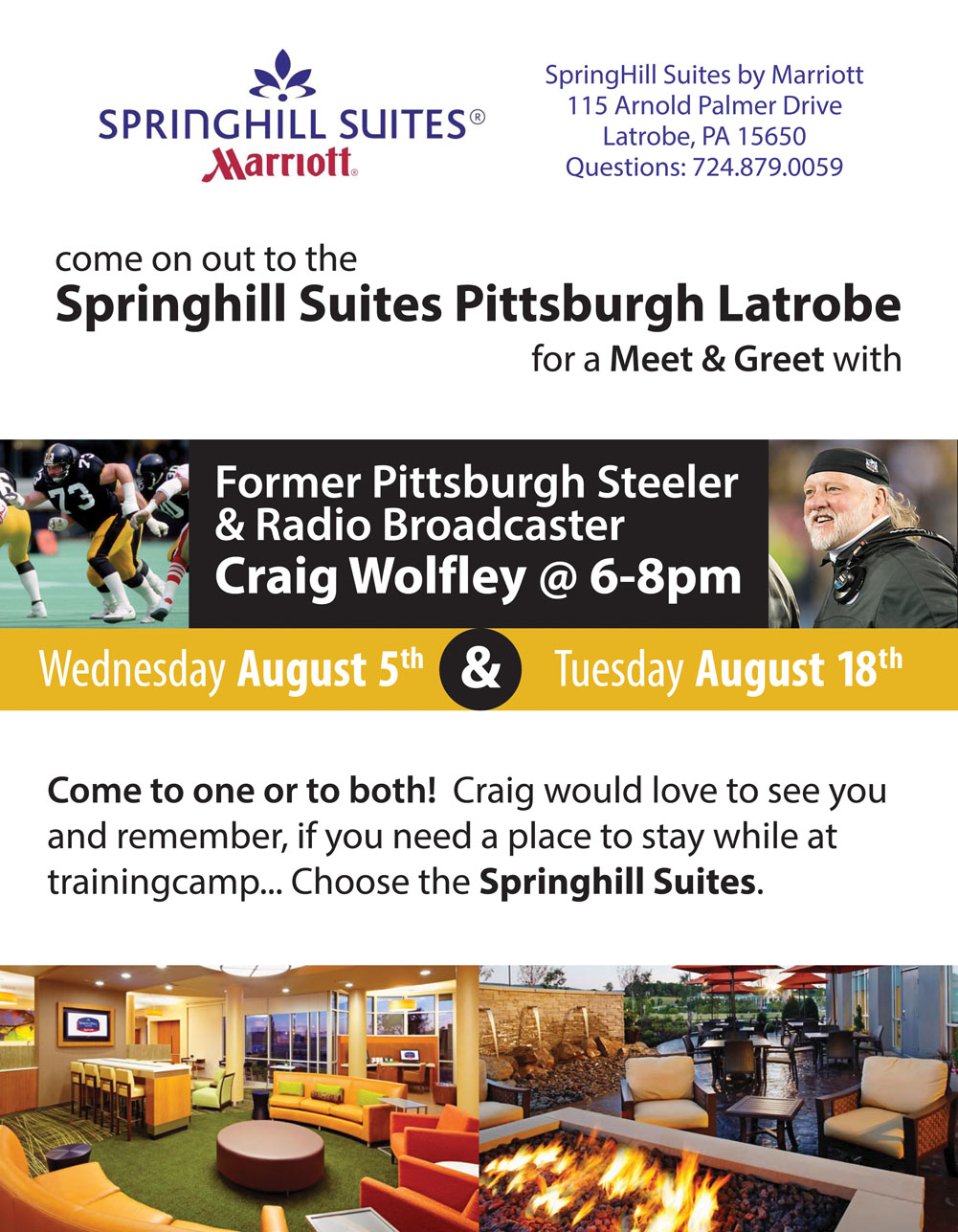 Craig Wolfley Meet & Greet Latrobe Springhill Suites