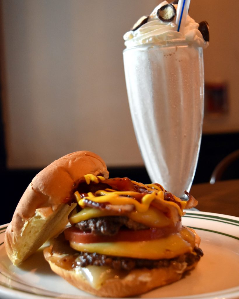 Gotta wash down the Tunch & Wolf Burger with a milkshake - available at Bill's Bar & Burger