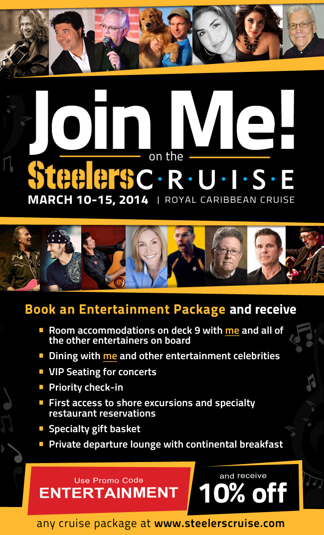 Steelers Cruise Entertainment Jim Krenn Tunch and Wolf Chris Hoke